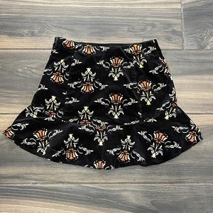 Free People Black Corduroy Skirt with Zipper